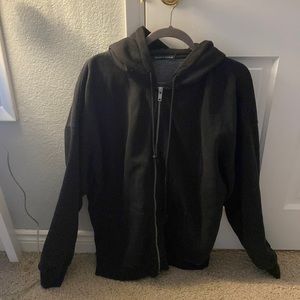 super comfy black brandy melville zip up hoodie